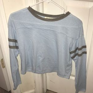 long sleeve blue top